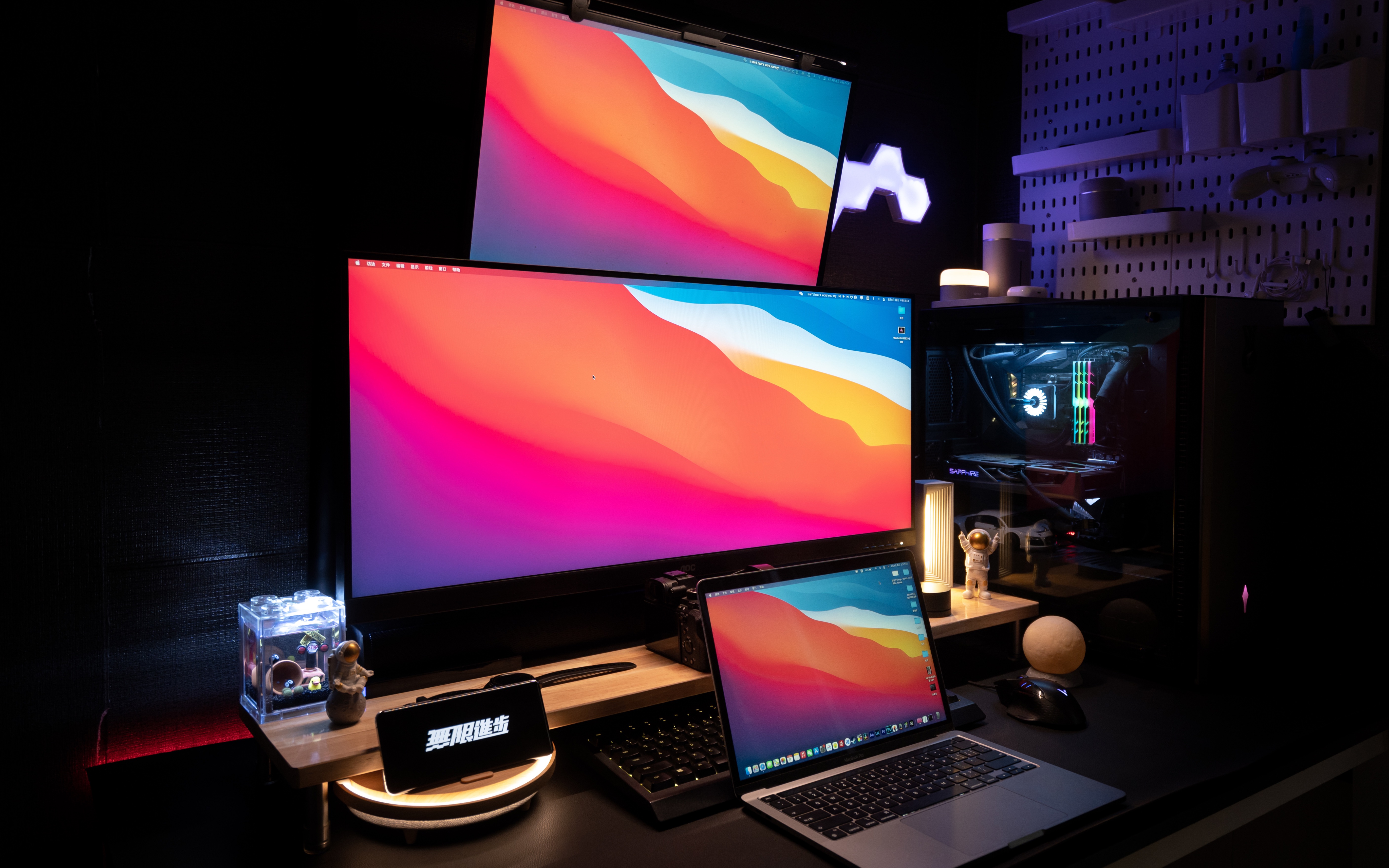 「桌面美学」租房桌面疯狂大改造!一个新屏幕对桌面能有多大改动?