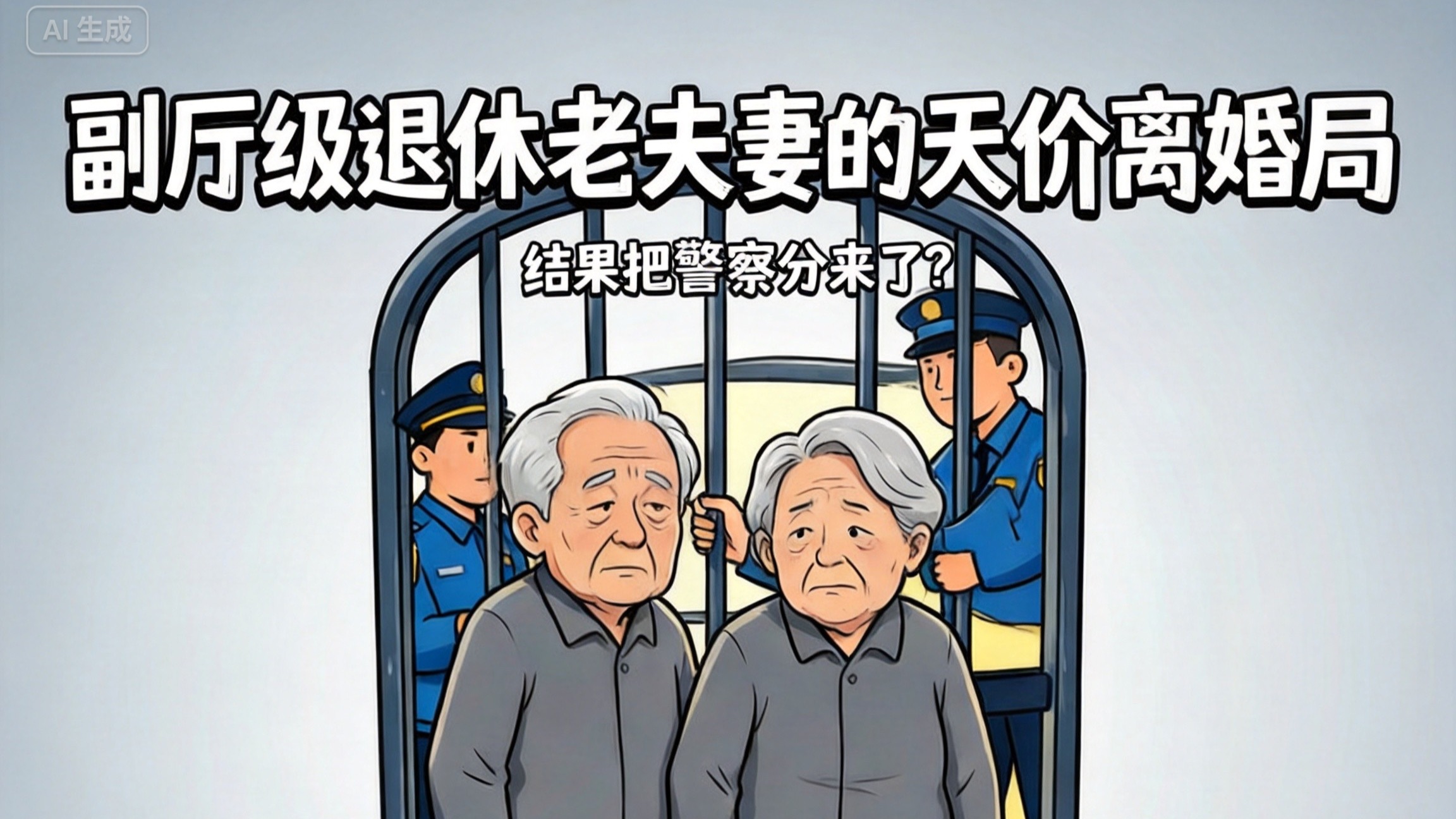 副厅级退休老夫妻的“天价离婚局”，结果把警察分来了？聊聊那场“自投罗网”的亿元离婚案