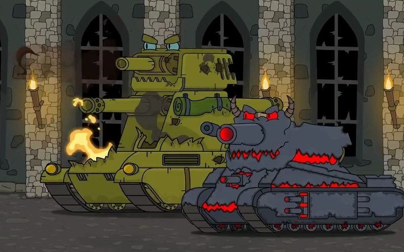 坦克世界动画:kv99kv44大战利维坦!