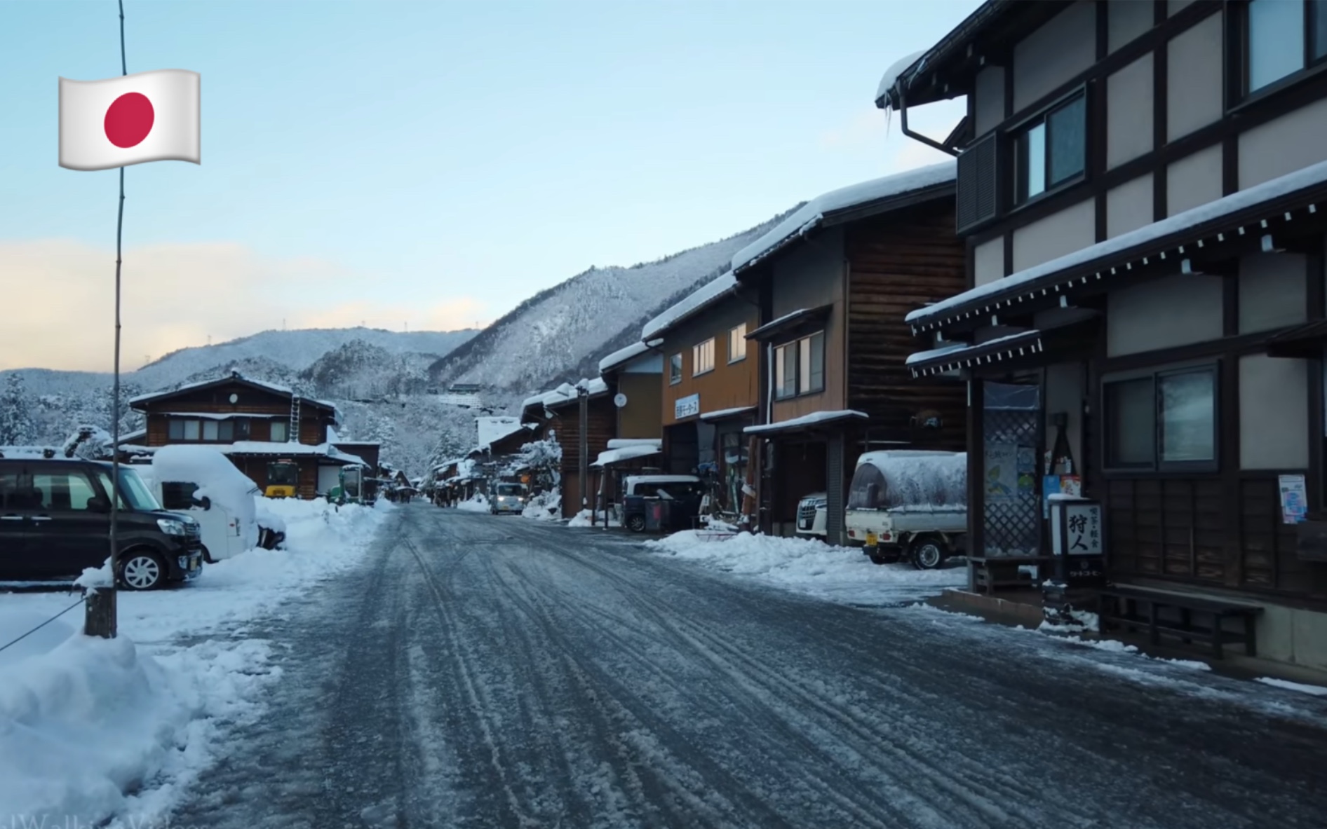 【4K超清】冬雪漫步游日本岐阜县白川乡|原始日本村落风景 2021.12哔哩哔哩bilibili