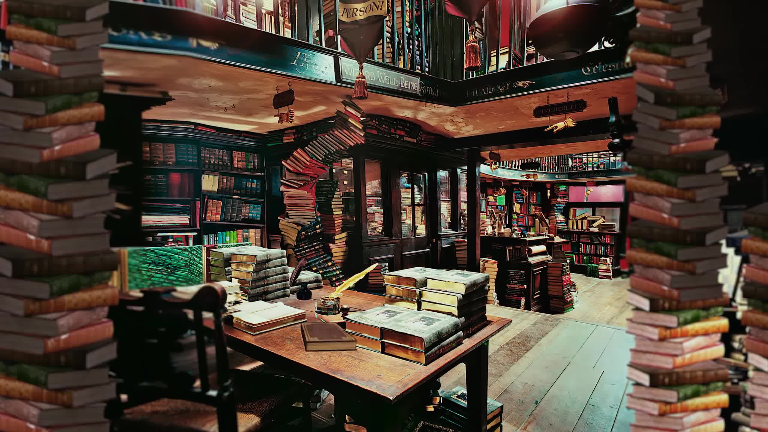 白噪音繁荣和污点对角巷哈利波特氛围翻页学习读书助眠放松