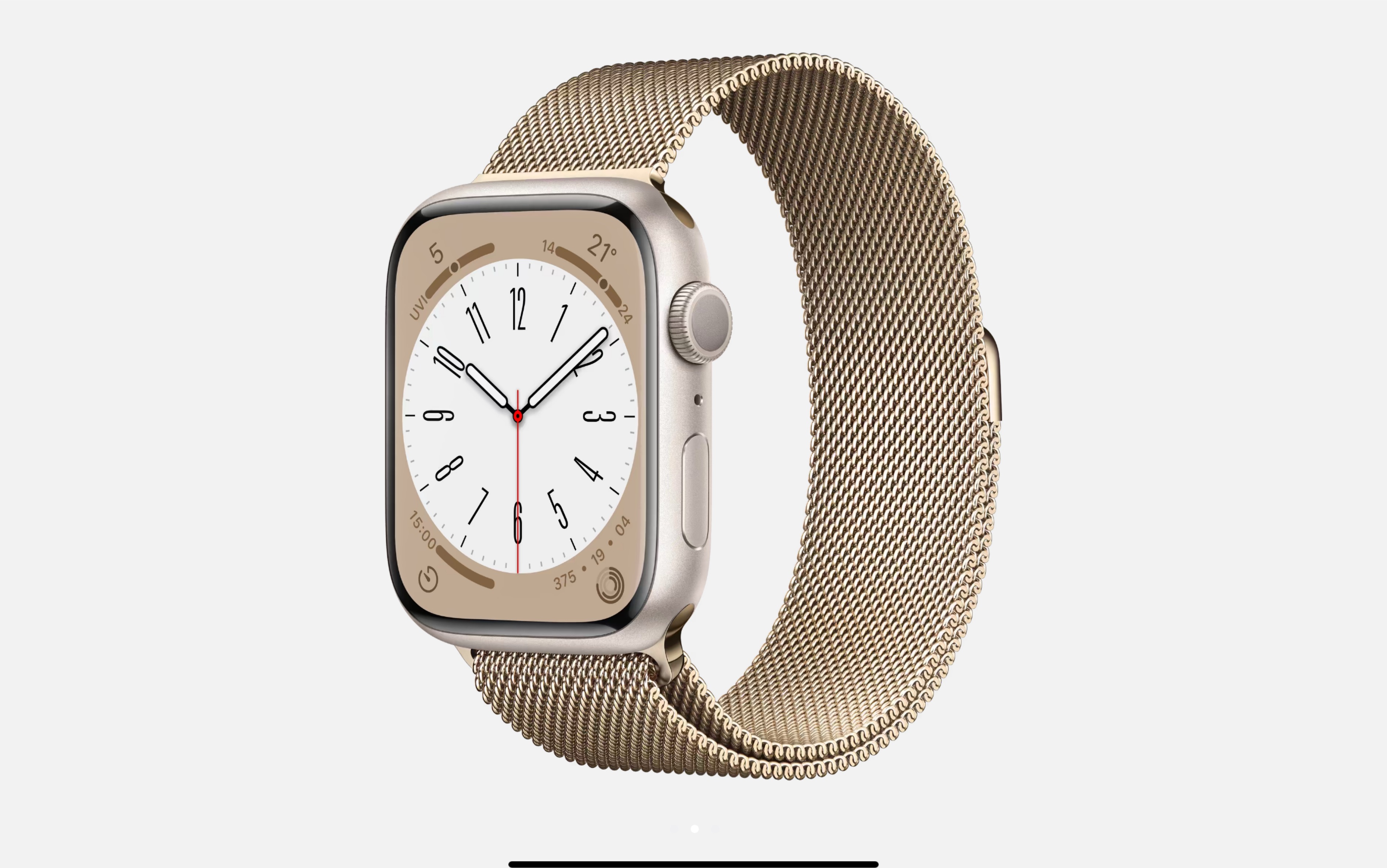 apple watch series 8开箱视频(星光色 米兰尼斯表带)