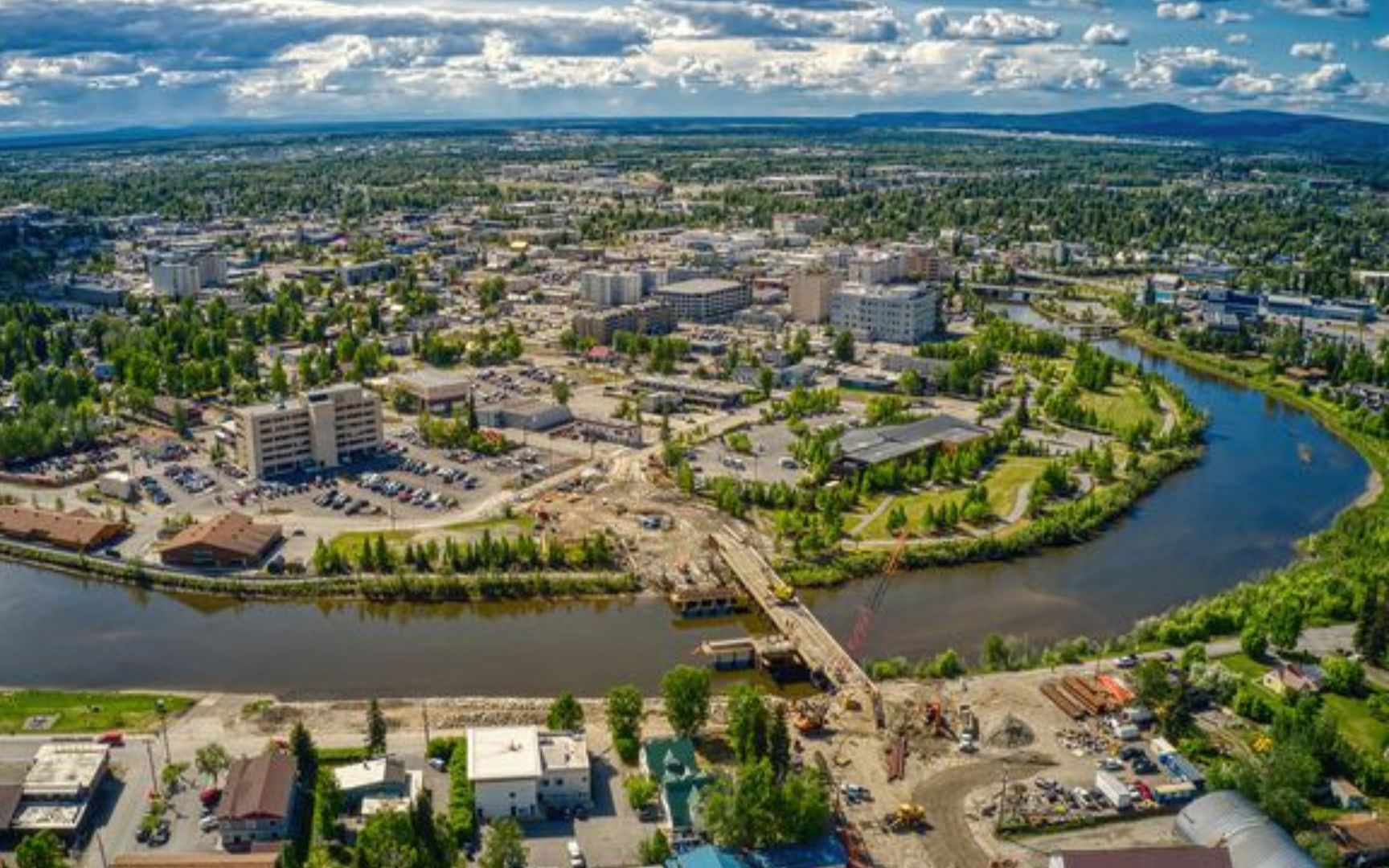 航拍费尔班克斯城市