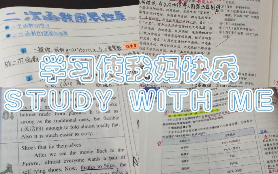 [图]STUDY WITH ME‖初三‖化学微课‖即使负重前行 也要向阳而生