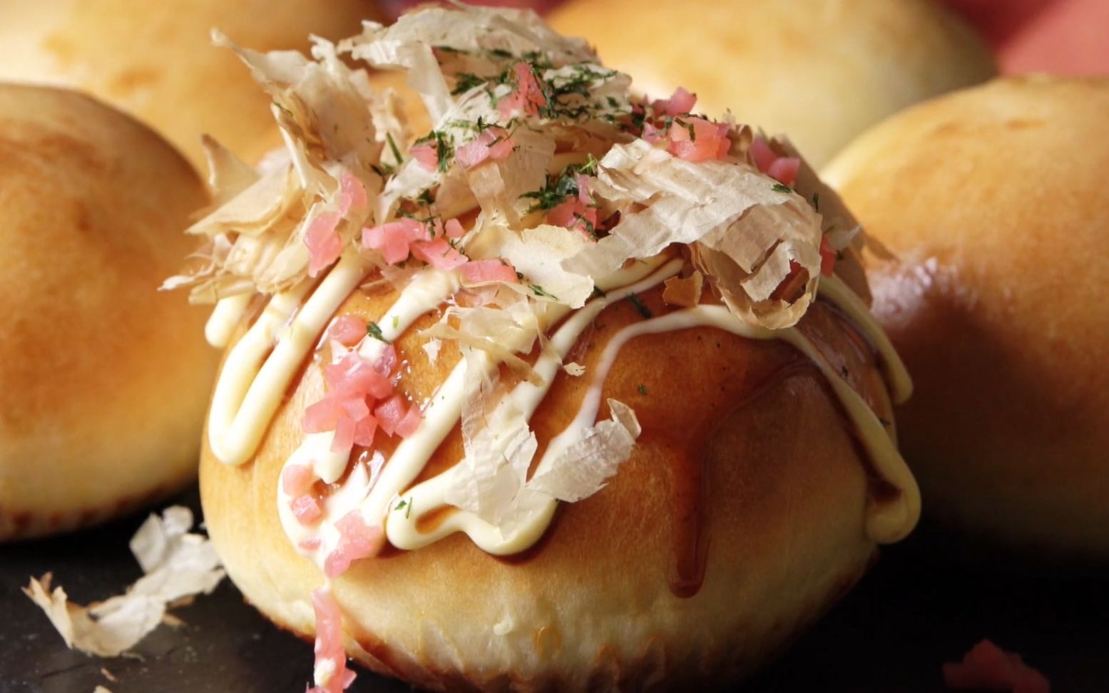 垂涎欲滴 日式油炸章鱼烧面包