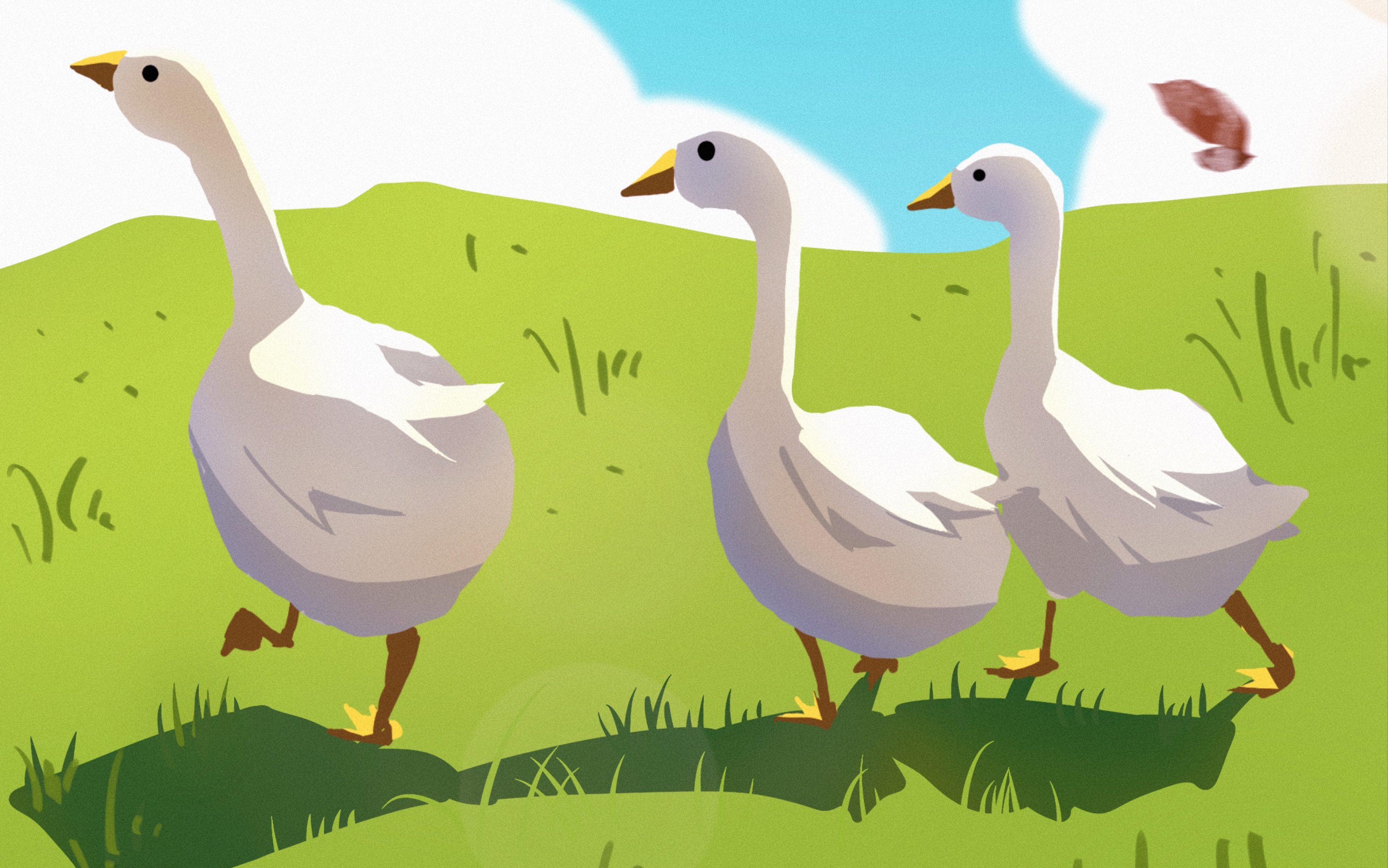 【procreate】鸭鸭和大鹅