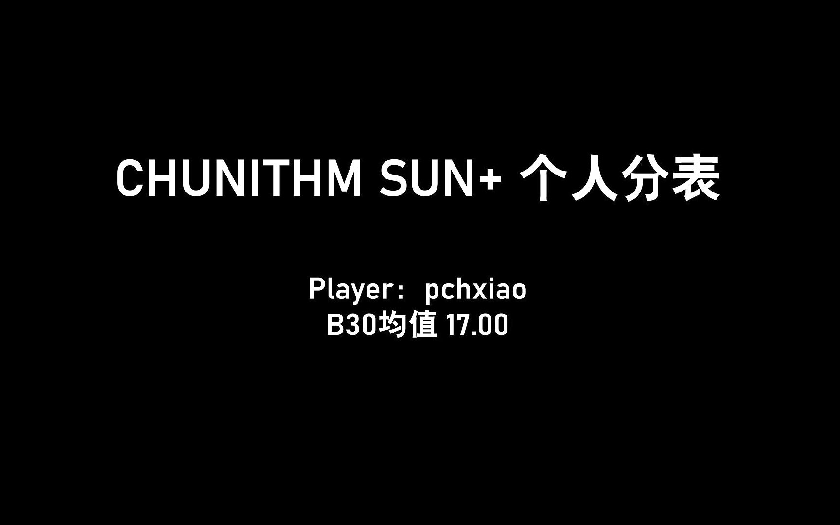 [图]【CHUNITHM SUN+】只有一个15鸟的B30 17.00分表曲目回头厨