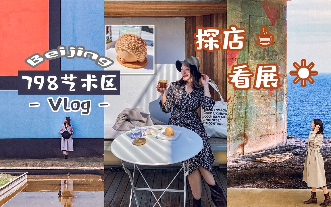 vlog探店 94 | 798免费看展 懒人便利店 ins咖啡厅超可爱小刺猬蛋糕
