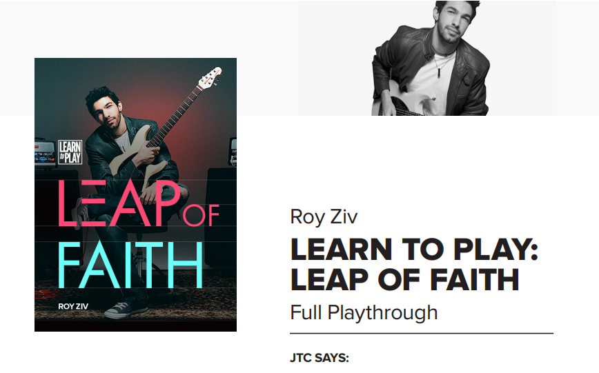 [图]JTC - Roy Ziv - Learn To Play Leap Of Faith (2017)