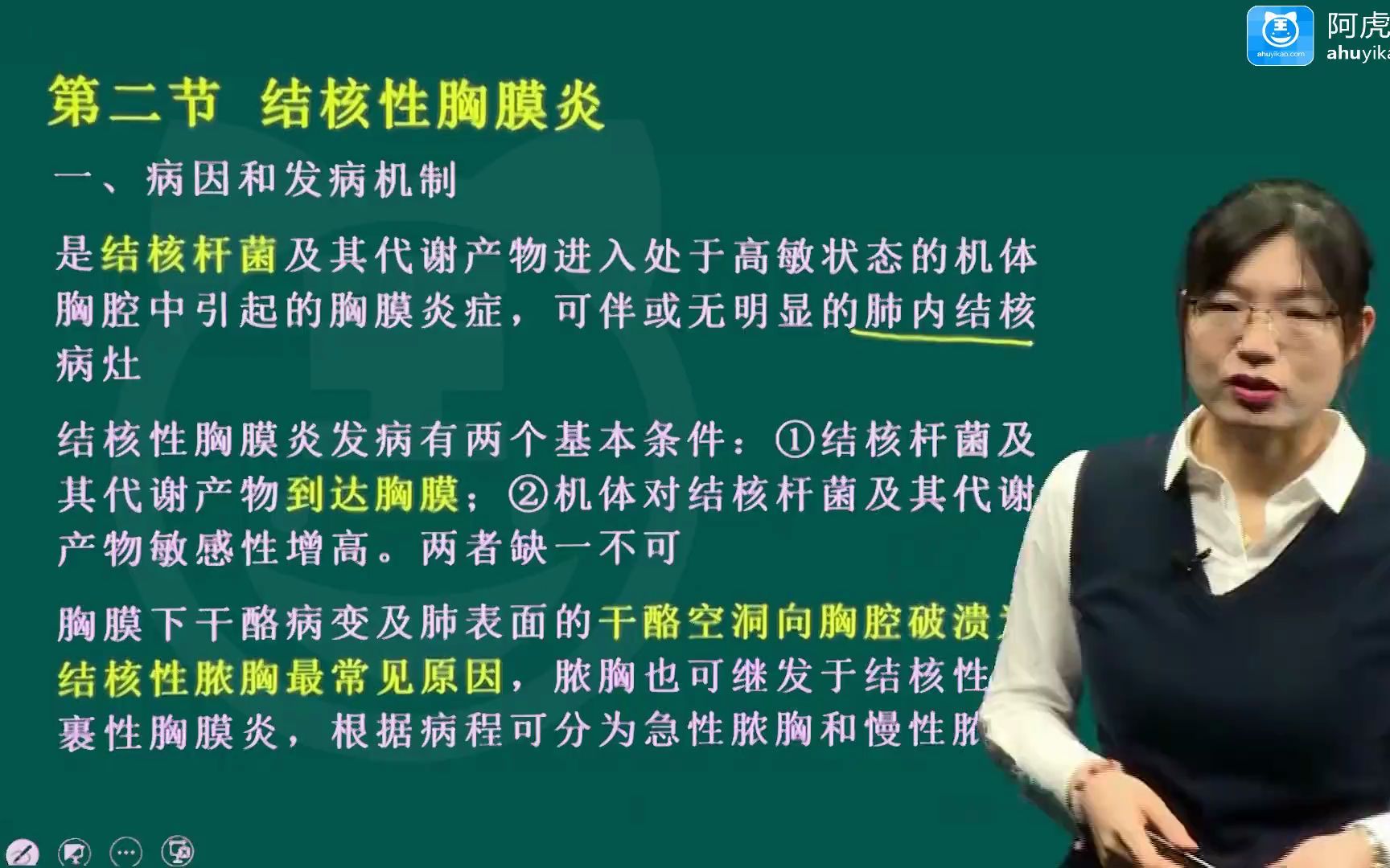 2022阿虎医考呼吸内科主治医师通关精讲 结核性胸膜炎哔哩哔哩bilibili