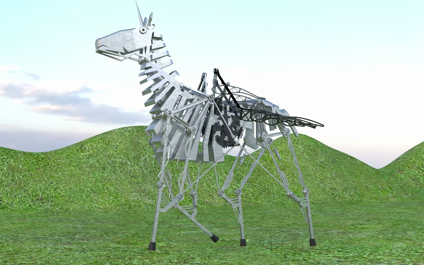 【机械动画】机械独角兽