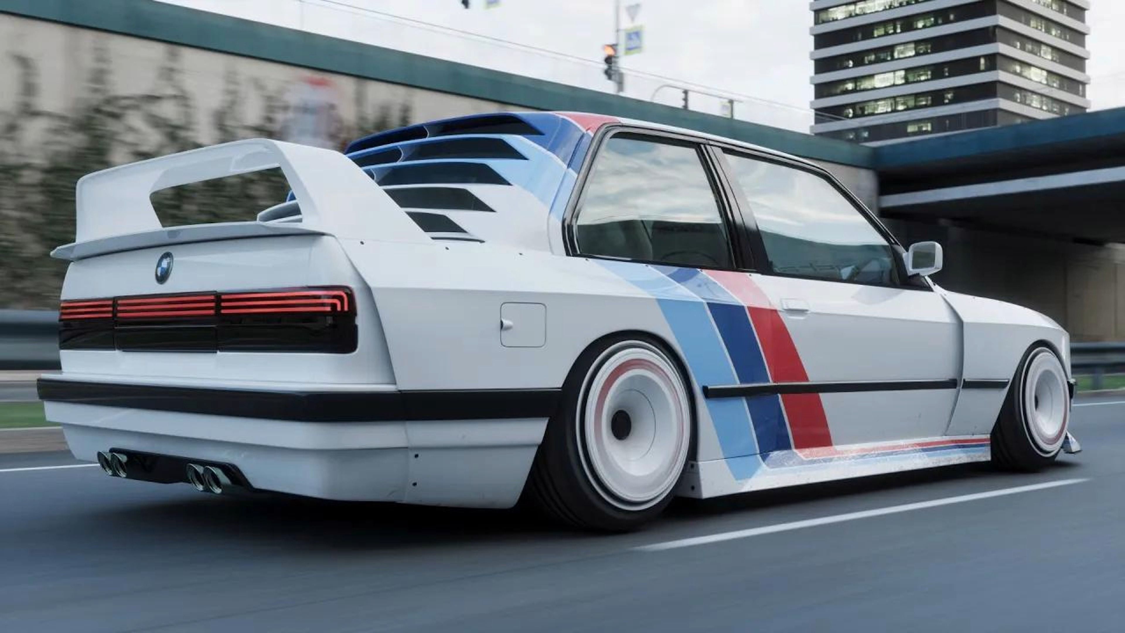 【4K鉴赏】BMW E30 Instagib Widebody RestomodRedesign哔哩哔哩bilibili