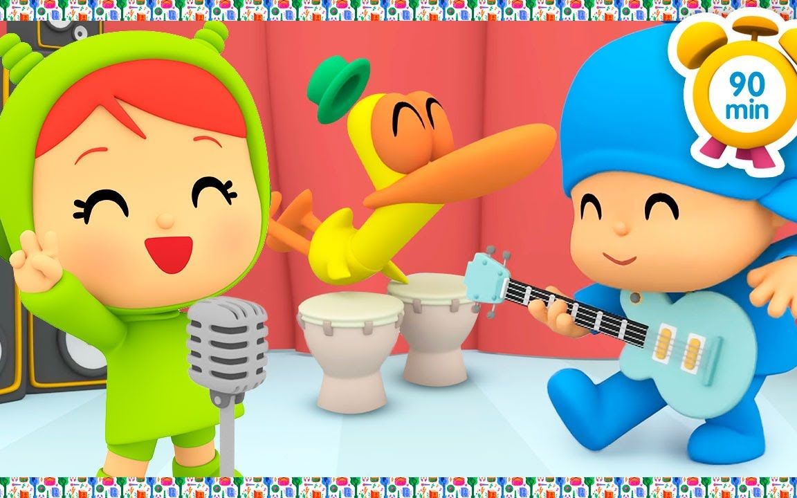 【Pocoyo英文】你最喜欢的歌是什么? 听到各种乐器一起演奏并创作歌曲真是太好了,不是吗? 音乐家是真正的天才.哔哩哔哩bilibili