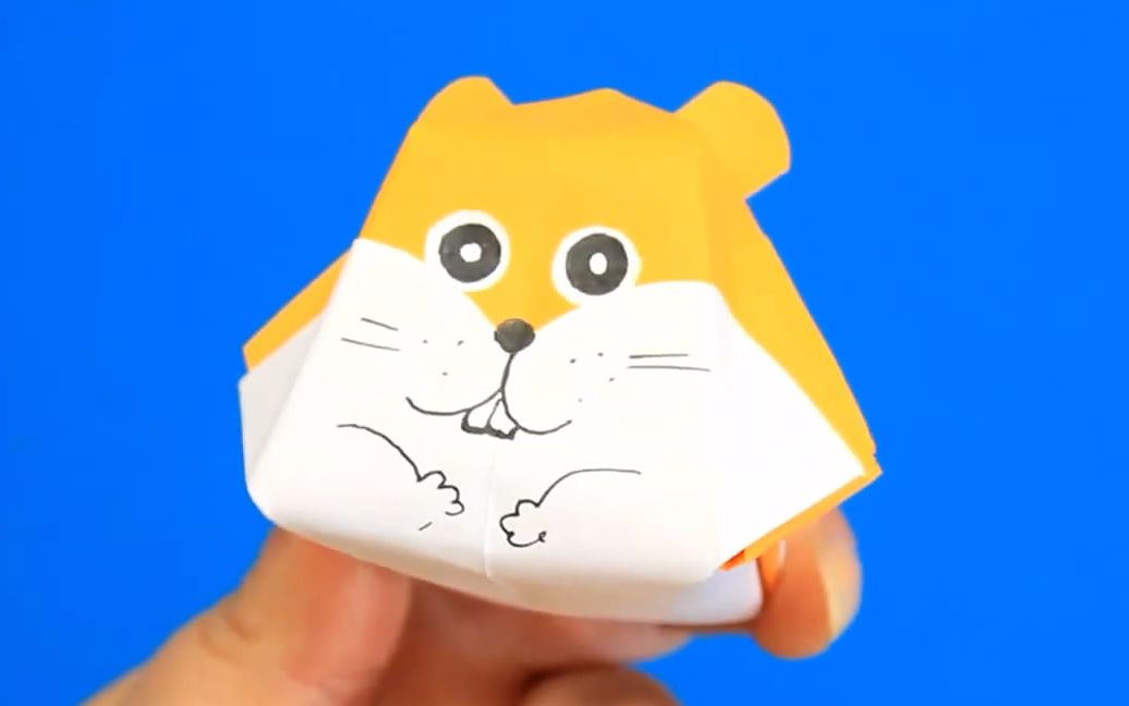 如何用纸折仓鼠,按照步骤学习,不仅简单还趣味十足!