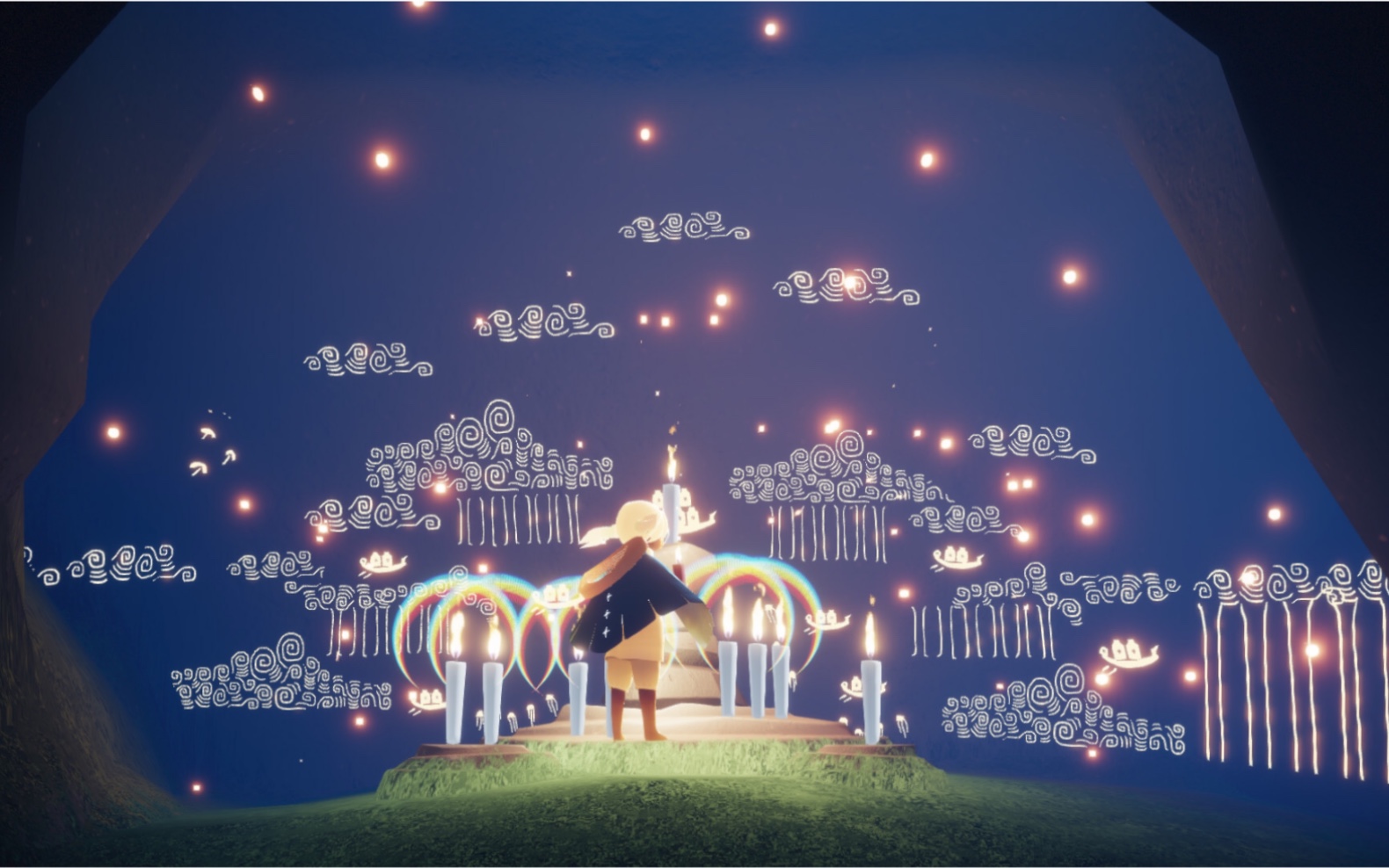 闲云sky光遇晨岛先祖光之翼收集