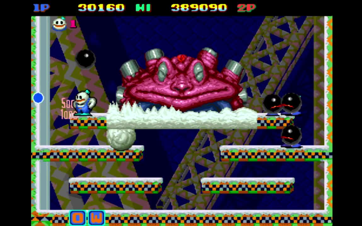 周稀嘻游戏解说街机版雪人兄弟1代通关