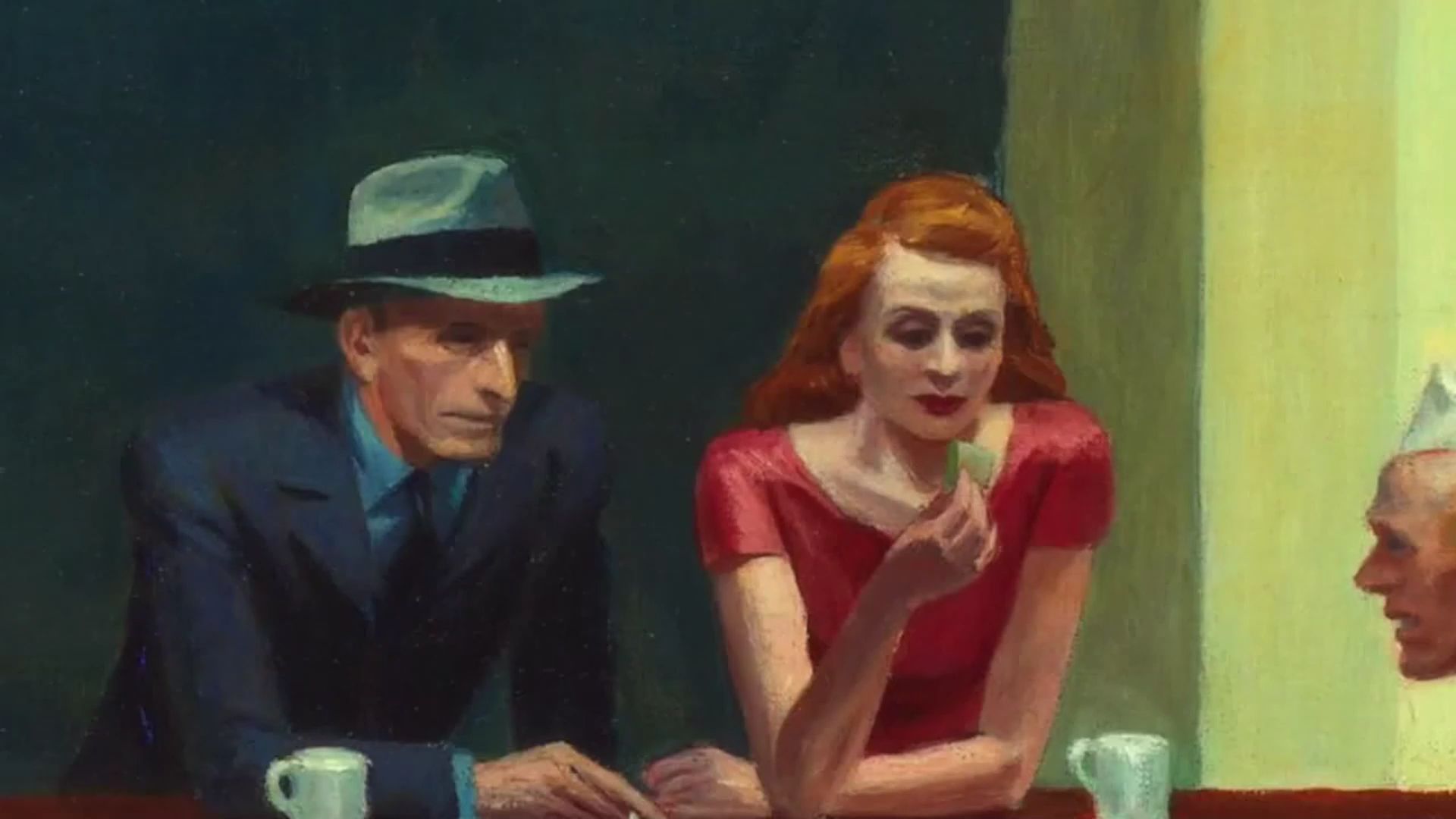 爱德华.霍珀《夜鹰》