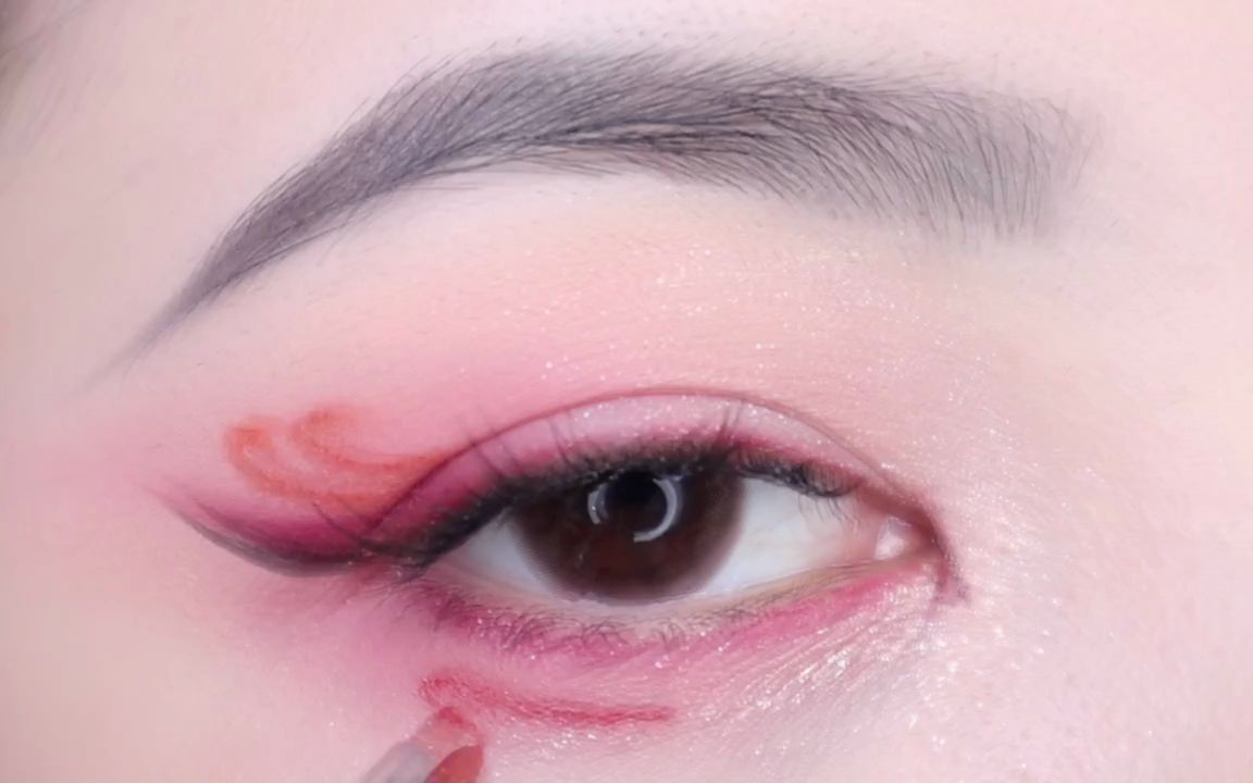 【特效化妆】金陵十二钗熙凤仿妆红粉全包狐狸眼线