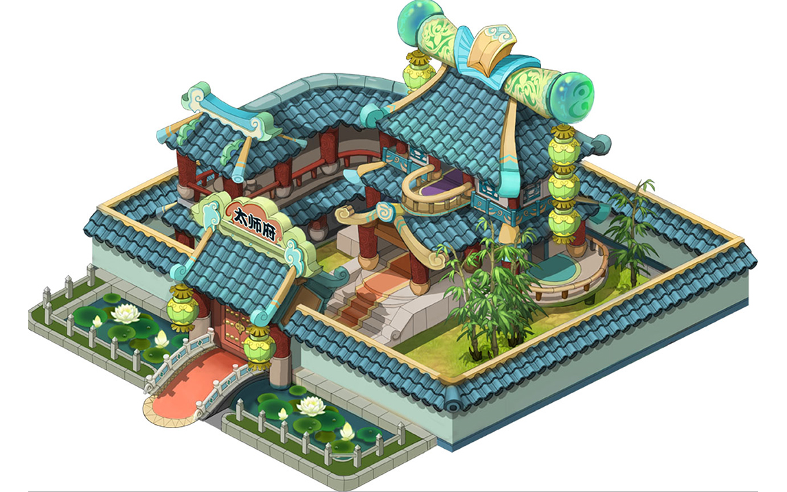 【3dmax场景建模】古代q版房子模型制作,四合院基础模型布线案例教程