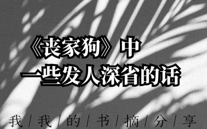 [图]"任何怀抱理想，在现实世界找不到精神家园的人，都是丧家狗"/李零《丧家狗》/我我的书摘分享