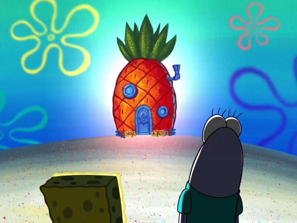 海绵宝宝菠萝堡背景图图片