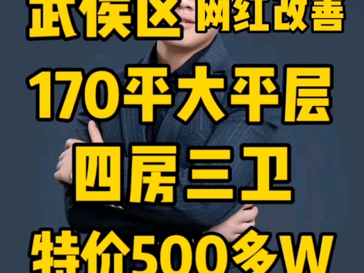 武侯区网红改善170平大平层四房三卫特价500多万哔哩哔哩bilibili