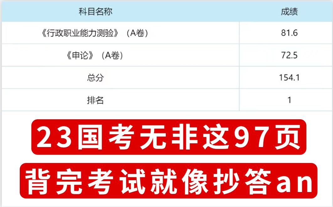 23国考 来得及!行测三色笔记就这97页!太哇塞了❗哔哩哔哩bilibili