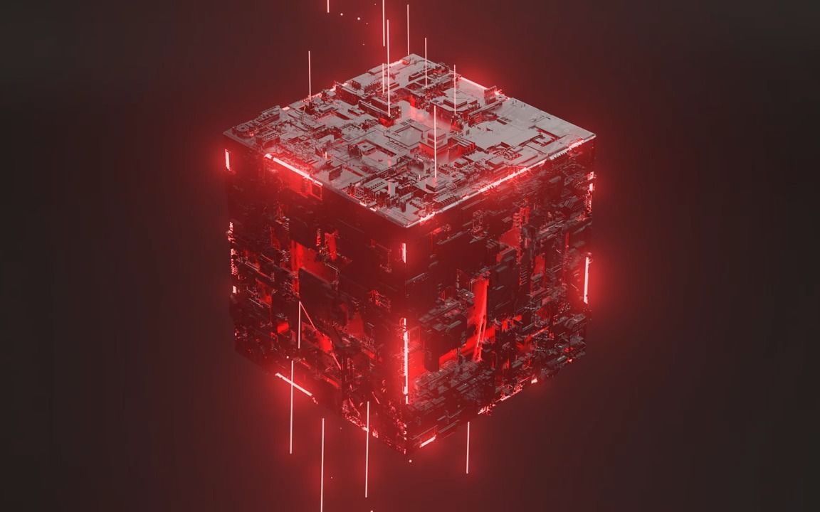 【c4d教程】用c4d redshift创建一个科技立方体场景效果,超酷!