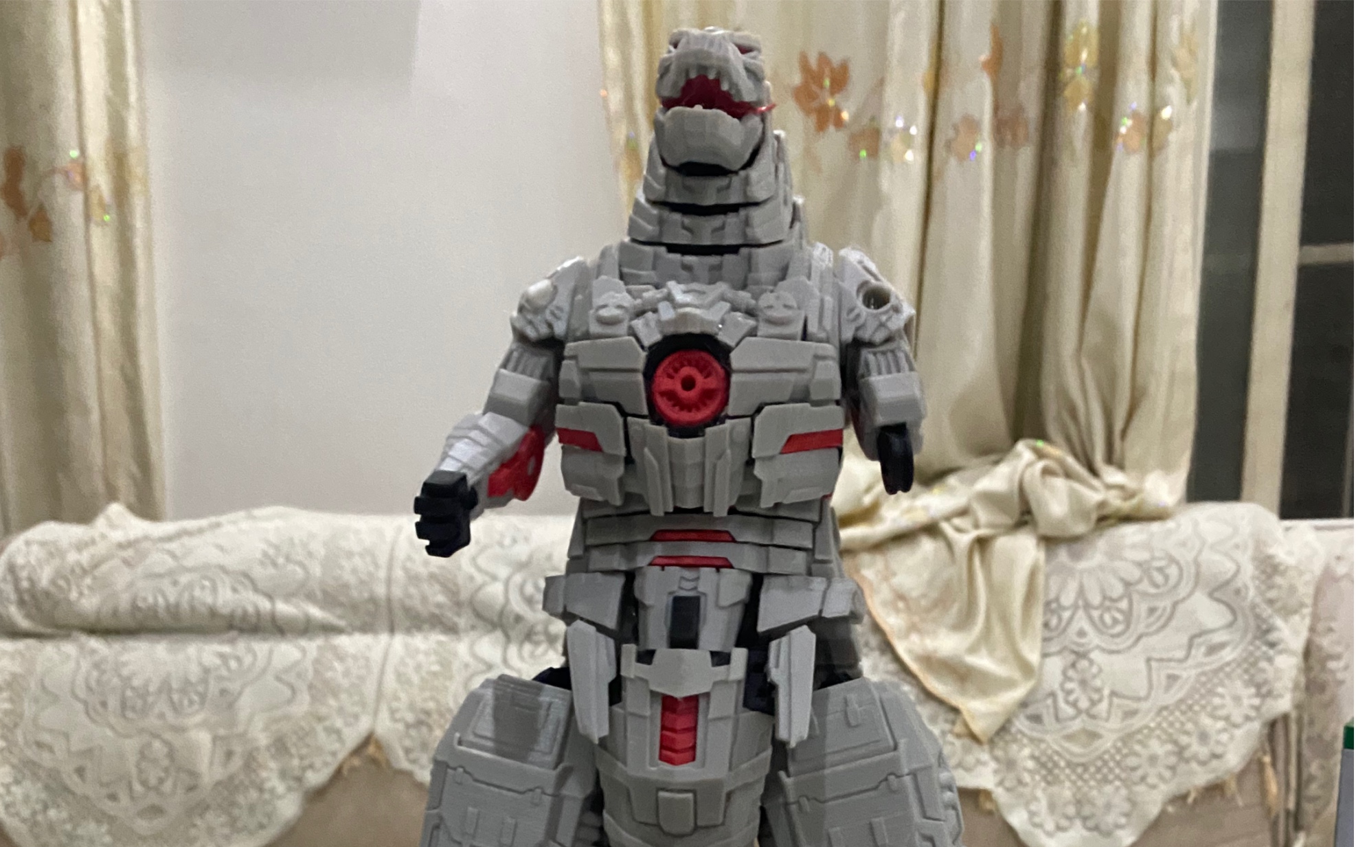 机械哥斯拉原子吐息,3d打印