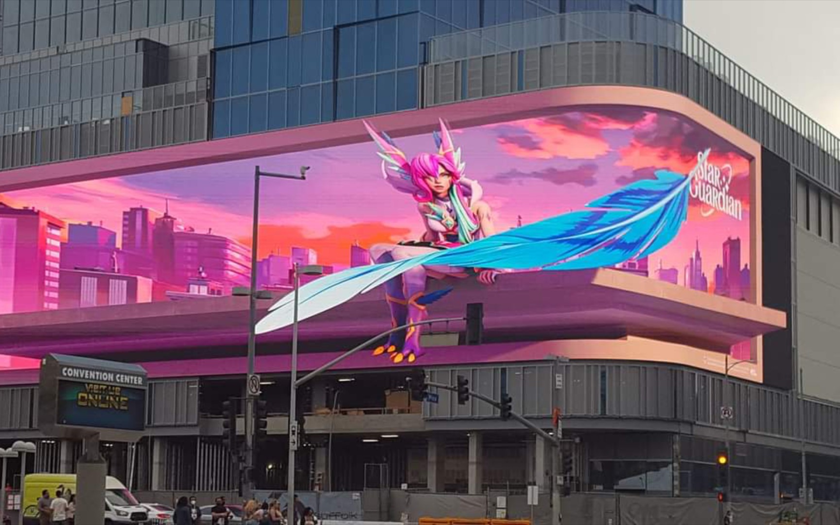 英雄联盟星之守护者霞裸眼3d大屏广告