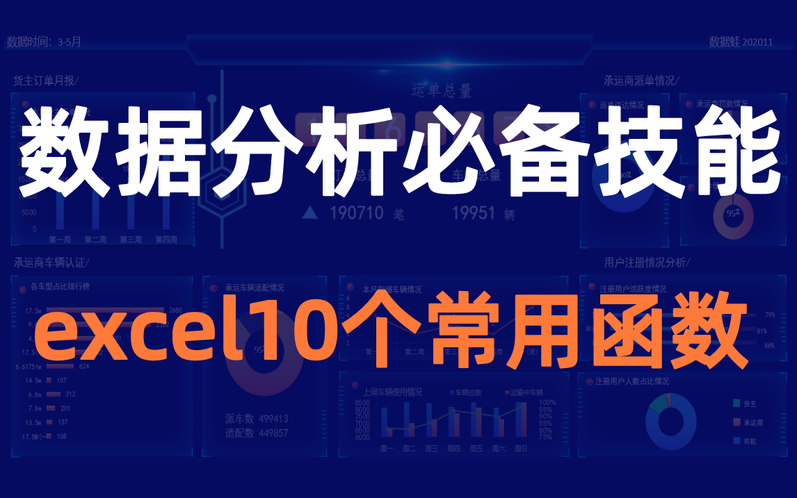 [图]数据分析师必用的10个excel 函数，学完再也不怕数据处理了