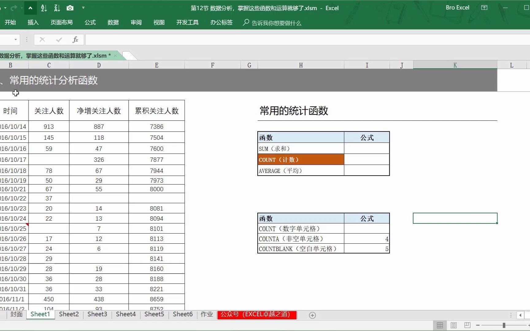 [图]Excel数据分析，掌握这些函数和运算就够了