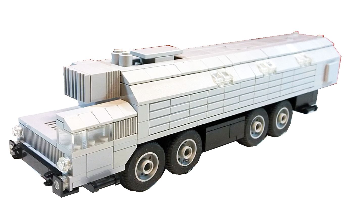 乐高moc教程苏联maz543m8x8全驱炮兵导弹重型卡车拼搭指南