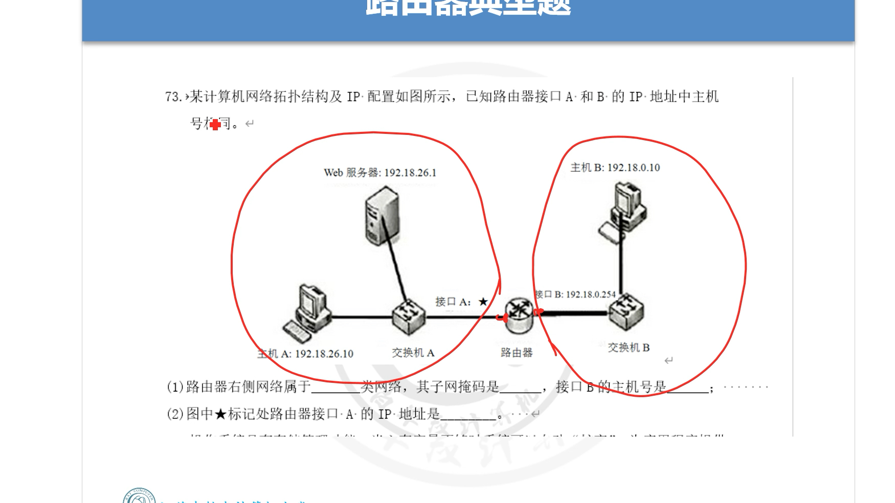 路由器拓扑结构图形题哔哩哔哩bilibili