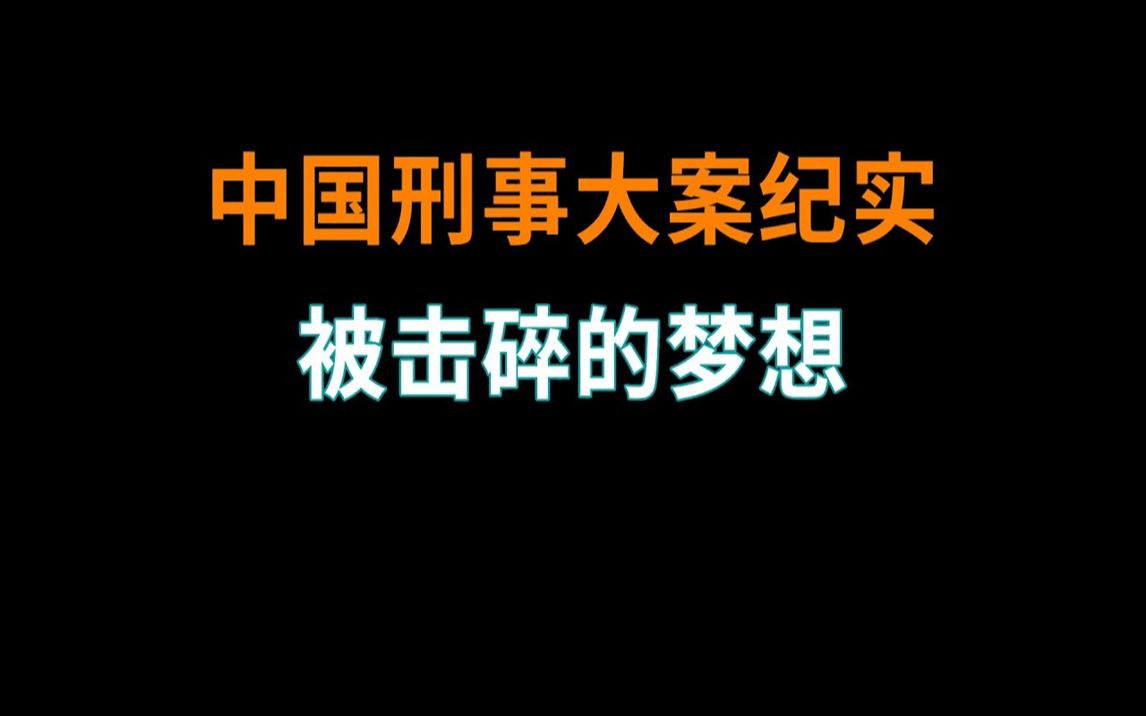 被击碎的梦想 | 中国刑事大案纪实 | 刑事案件要案记录哔哩哔哩bilibili