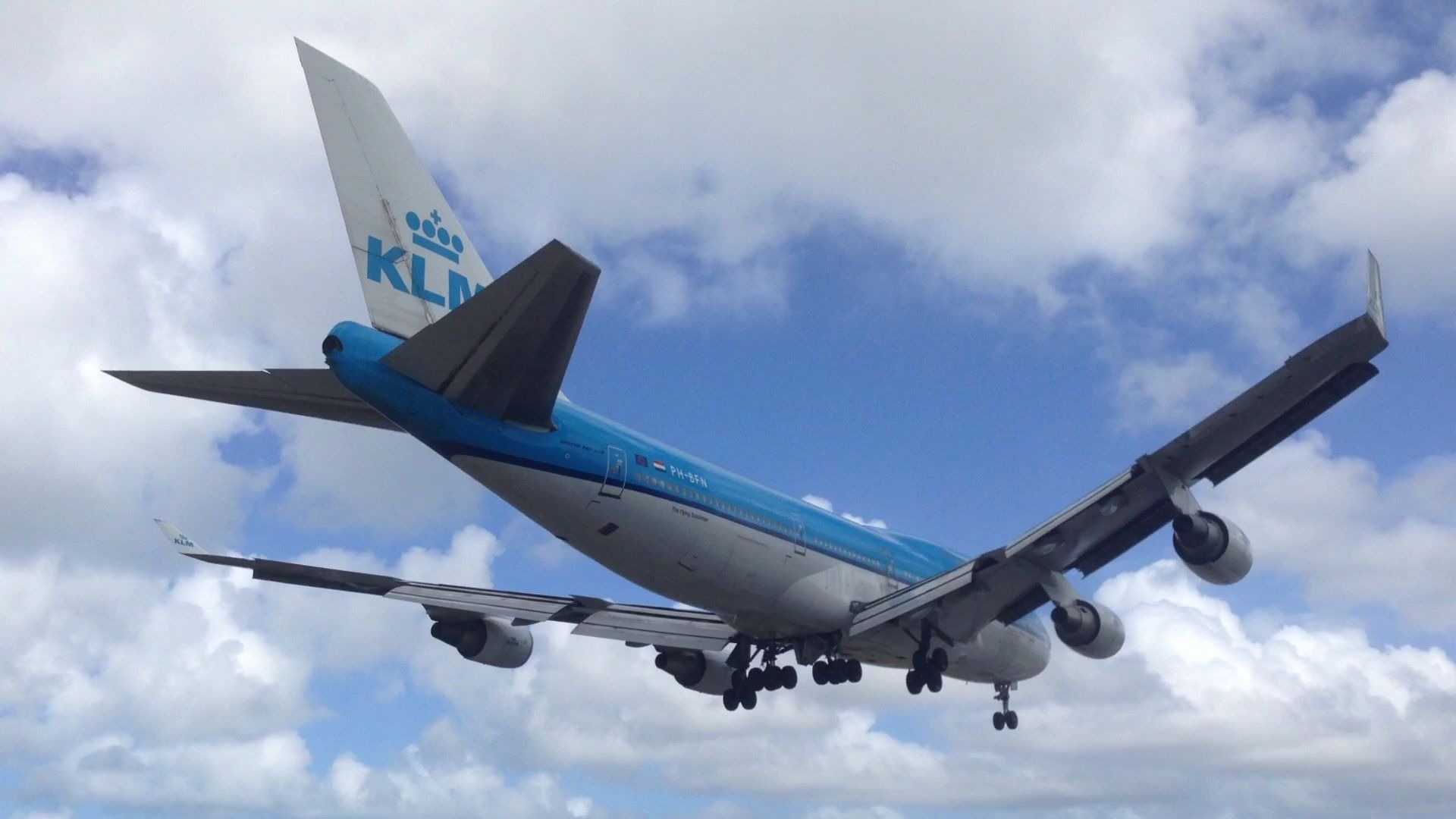 圣马丁 荷兰klm 747 降落