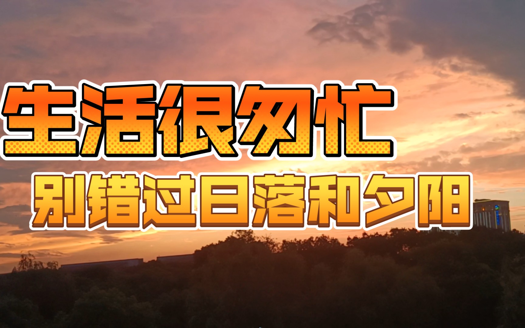 活动  生活很匆忙,别错过日落和夕阳