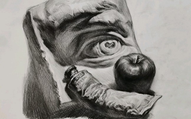 眼睛石膏静物素描局部训练2