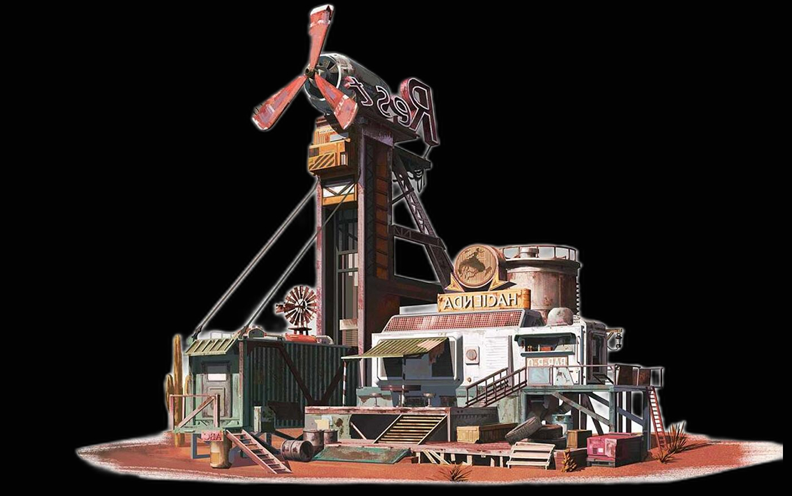 【maya场景建模】次时代硬表面赛博朋克风格小型工厂建模,3d写实场景