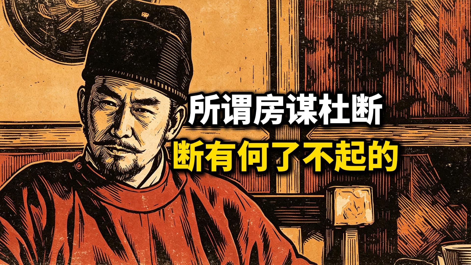 所谓的房谋杜断，断有什么了不起的？