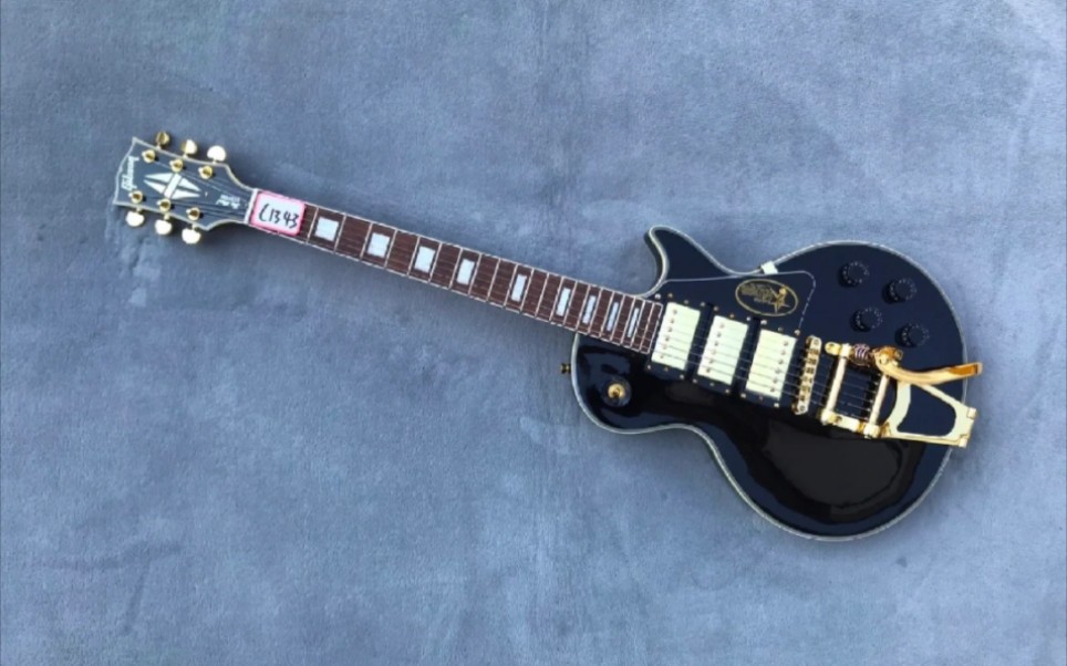 98073国产gibson吉普森custom黑美人大双摇复古摇把电吉他.