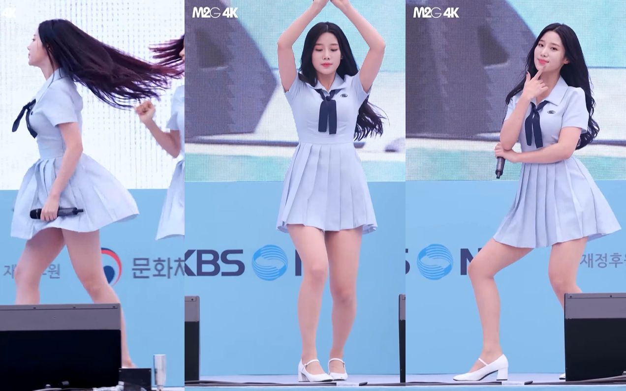 韩国女团berry good乔炫(申知原)green apple现场舞蹈 饭拍版