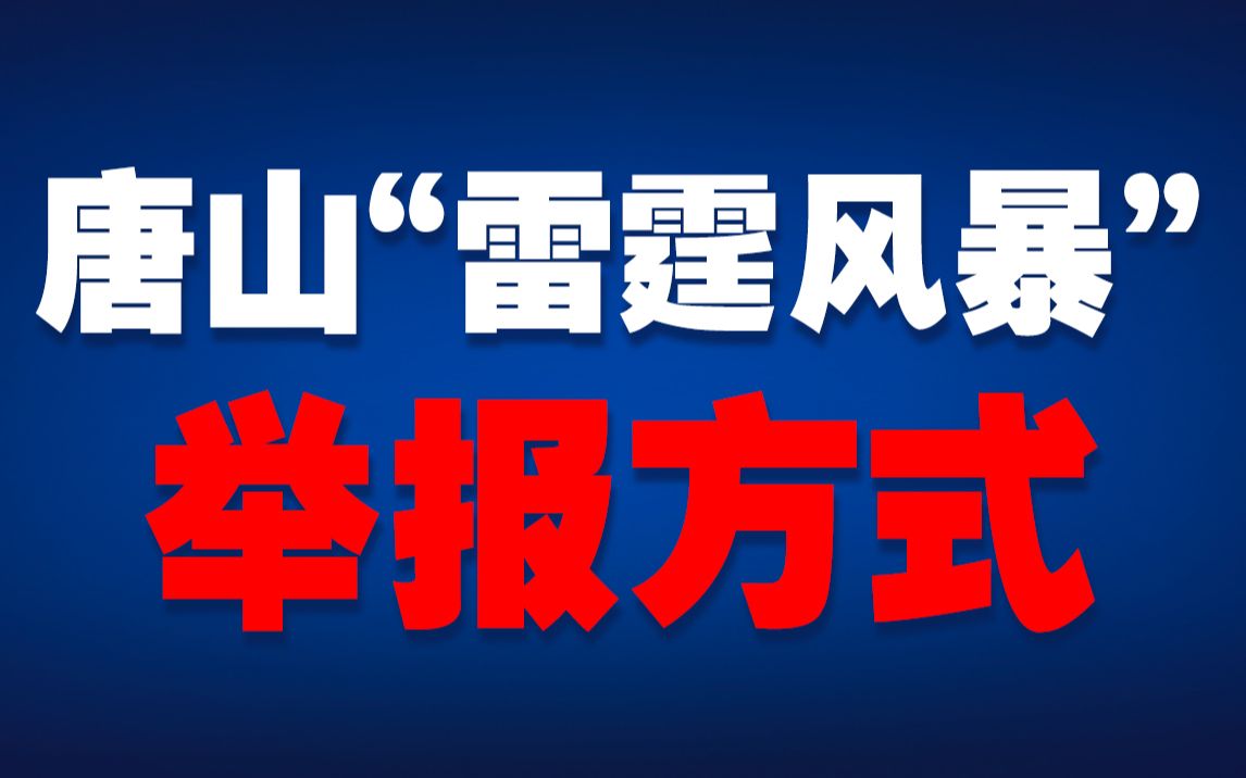 公告!唐山“雷霆风暴” 专项行动举报方式公布哔哩哔哩bilibili