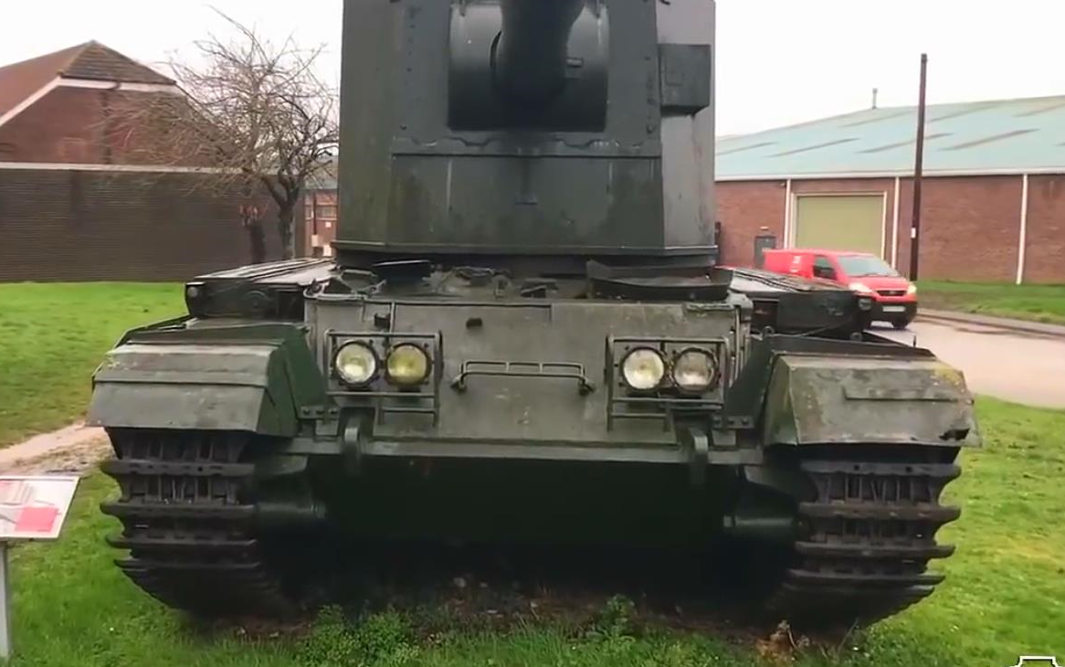 博文顿坦克博物馆fv40052坦克歼击车183mm主炮bl72英寸榴弹炮改型