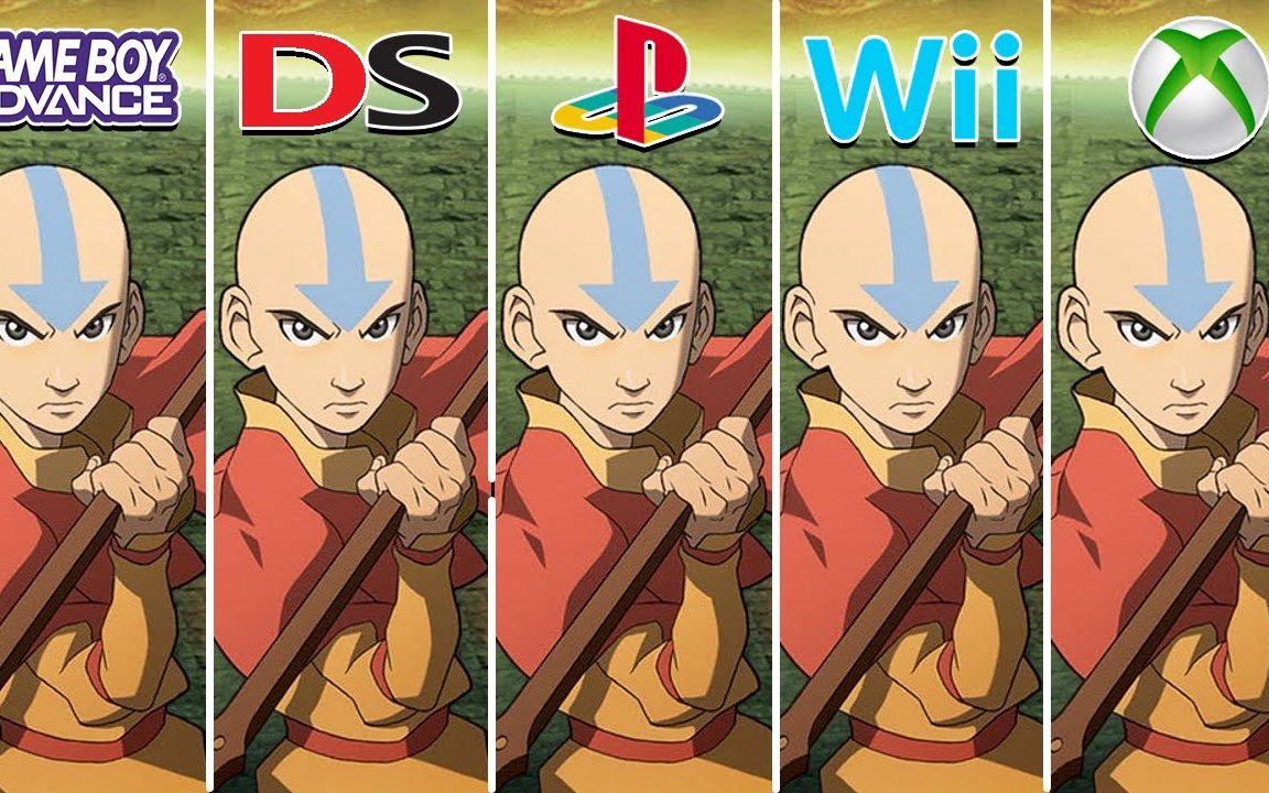 [图]《降世神通：最后的气宗 - 燃烧的大地》 GBA vs NDS vs PS2 vs Wii vs Xbox 360 游戏画面对比