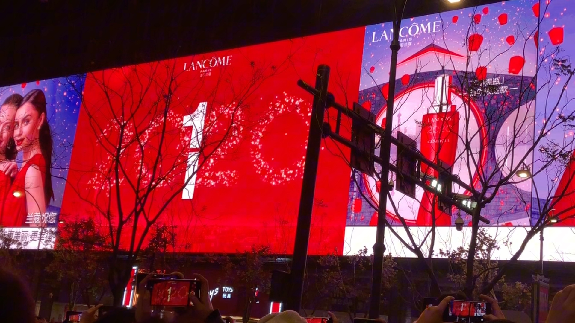 2020年杭州西湖银泰跨年倒计时 疫情元年开始了 那年和你一起跨年的人