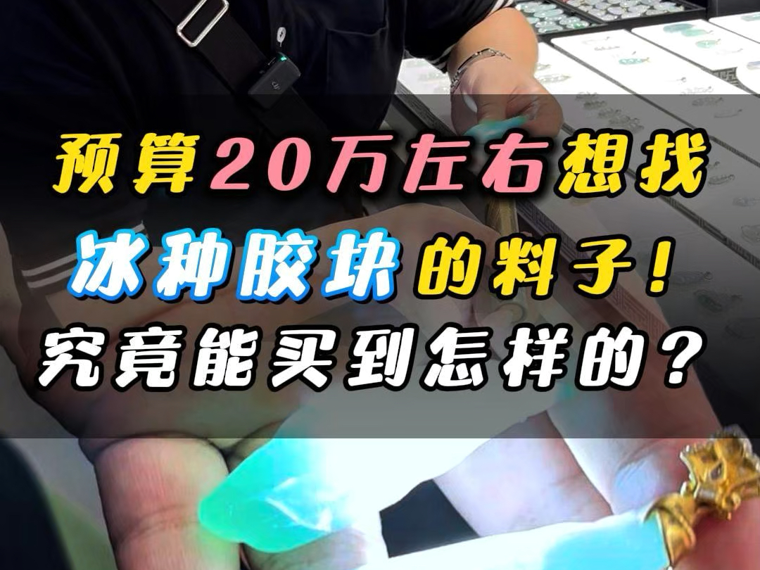 大哥预算20万左右想买一对冰种的胶块料子!究竟能买到什么样子的?哔哩哔哩bilibili