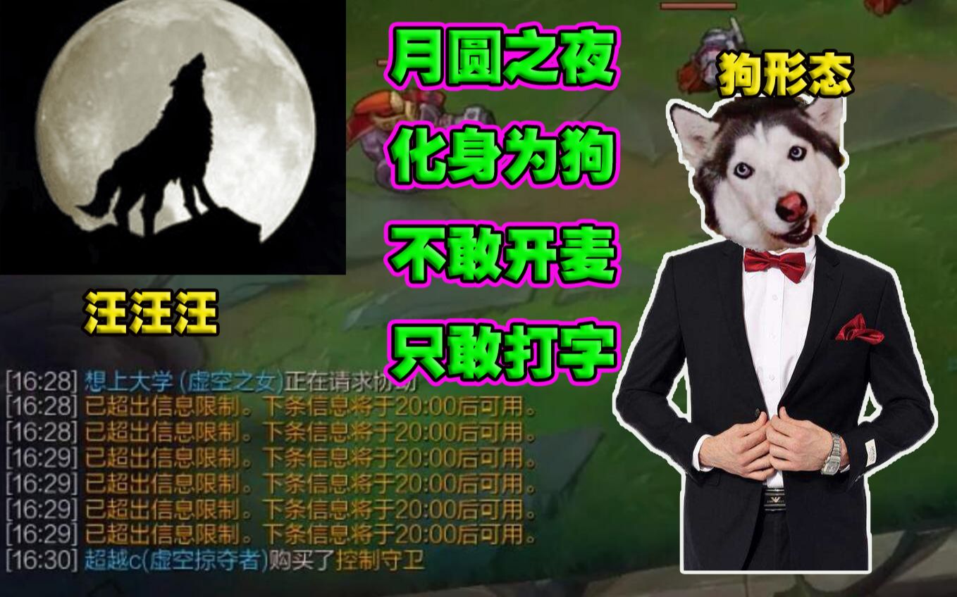 炫狗月圆之夜炫神化身为狗假装自闭不说话其实是狗形态说不了话