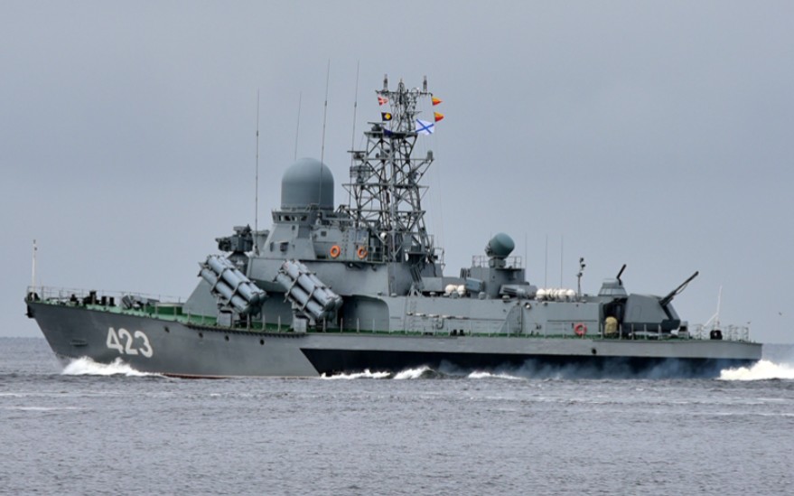 军事俄罗斯海军纳努契卡级导弹艇龙卷风号防空训练