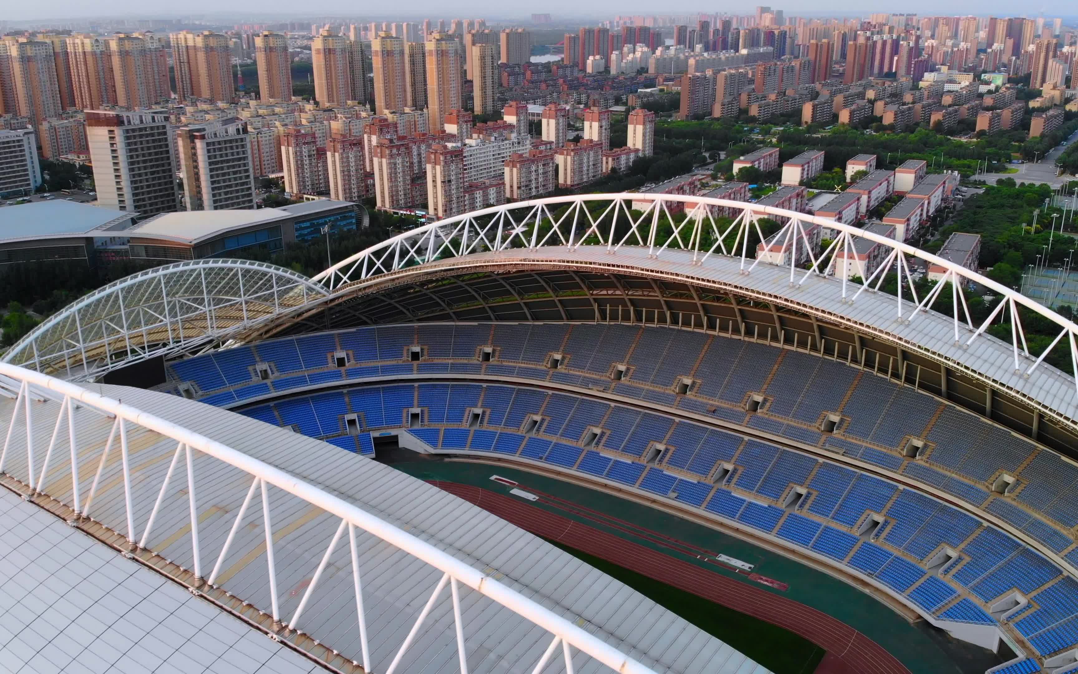 航拍沈阳奥体中心体育场